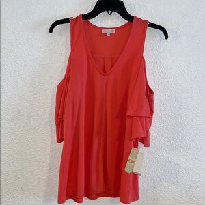 Gianni Bini Women's Ruffled Cold Shoulder Top in